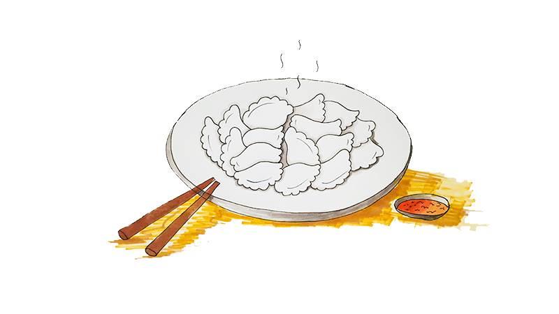 饺子怎么画简笔画 包子饺子怎么画简笔画