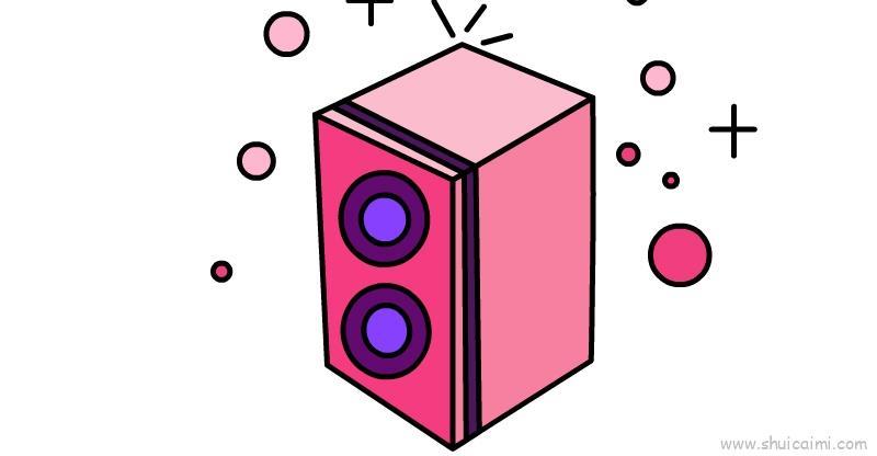 立体音箱儿童画怎么画 立体音箱简笔画简单