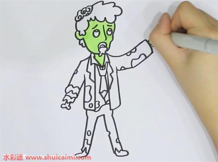 丧尸怎么画 丧尸简笔画图片