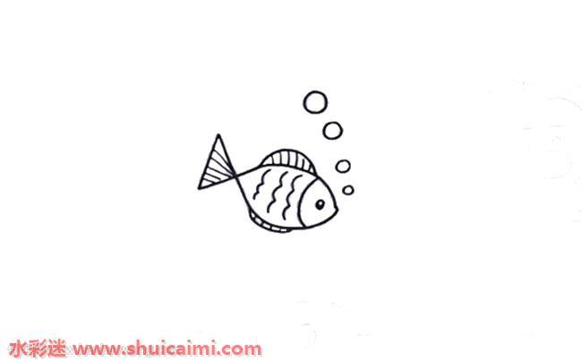 用数字画小鱼怎么画 小鱼简笔画步骤