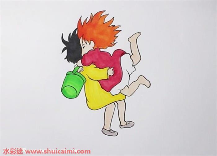 波妞和宗介怎么画 波妞和宗介简笔画画法