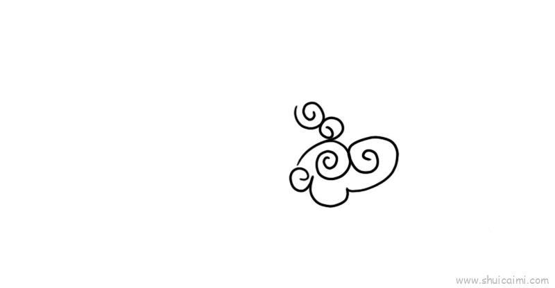 祥云儿童画怎么画 祥云简笔画简单