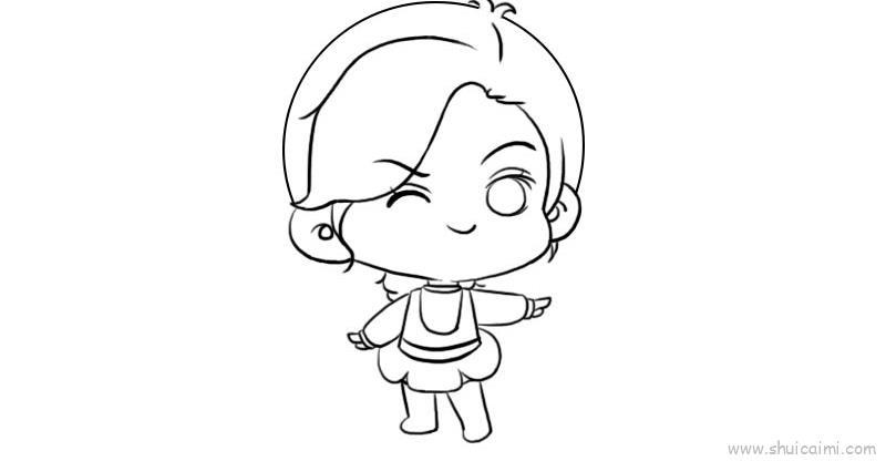 人物少女儿童画怎么画 人物少女简笔画步骤