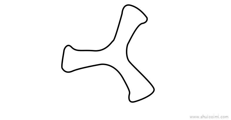 回旋镖儿童画怎么画 回旋镖简笔画顺序