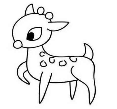 梅花鹿简笔画图片大全大图 梅花鹿简笔画图片大全大图