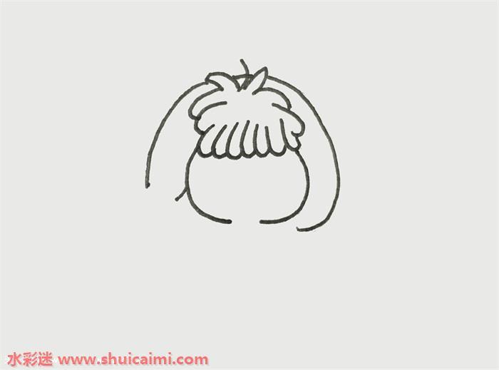 萌女孩怎么画 萌女孩简笔画图片彩色