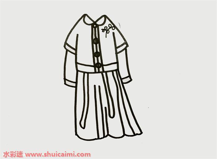 古风裙子怎么画 古风裙子简笔画图片大全带颜色