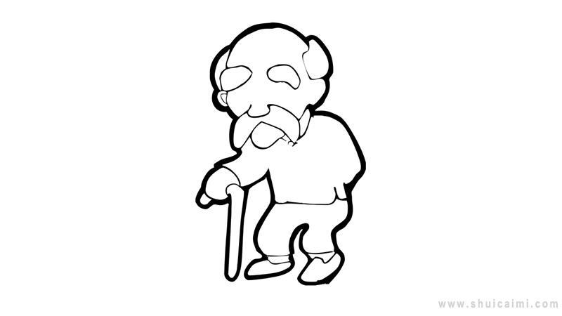 老人简笔画怎么画 老人简笔画图片大全