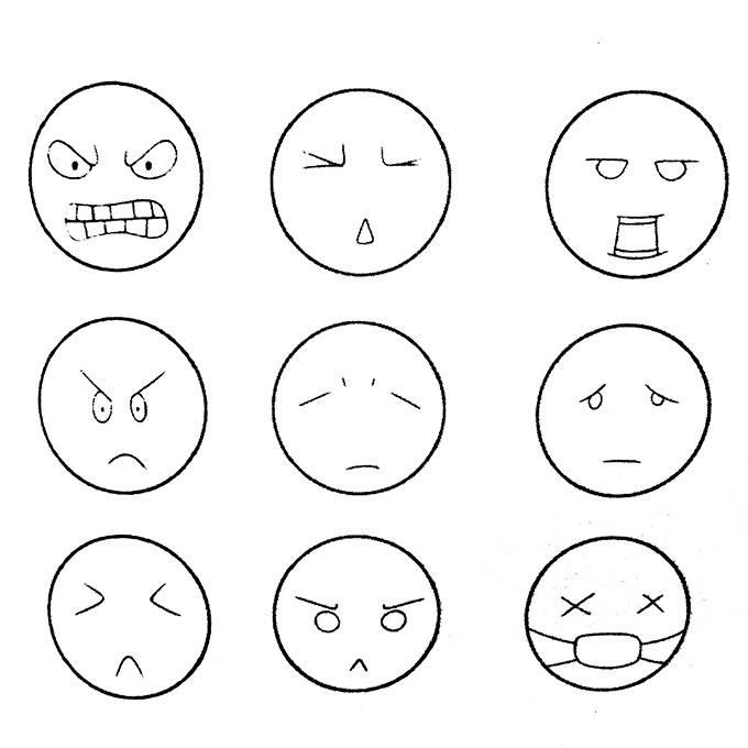 简笔画表情 简笔画表情包