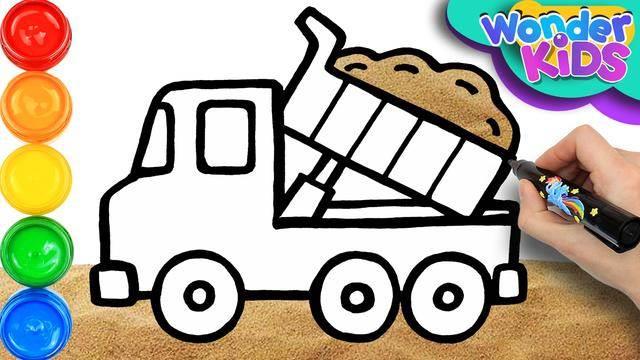 翻斗车简笔画 翻斗车简笔画图片大全