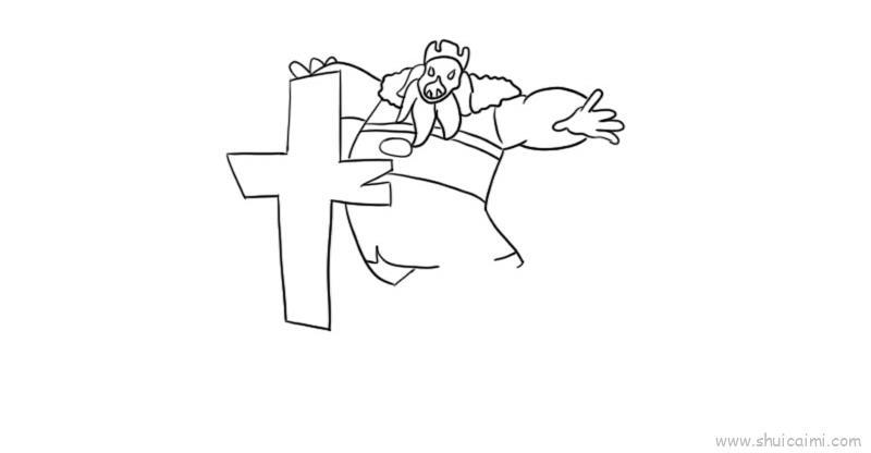 魔鬼骷髅头十字碑儿童画怎么画 魔鬼骷髅头十字碑简笔画画法