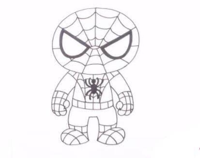 蜘蛛侠简笔画 蜘蛛侠简笔画简单又帅气