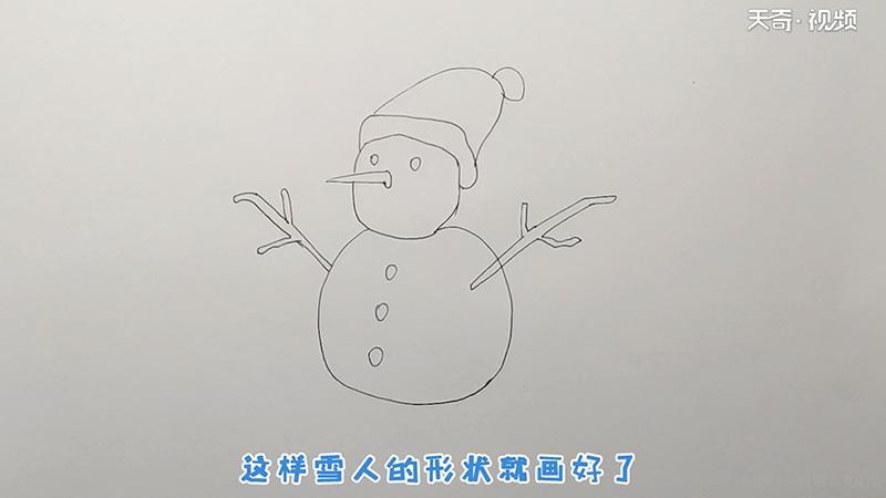 雪人简笔画怎么画 雪人简笔画图片
