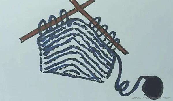 织毛衣儿童画怎么画 织毛衣简笔画图片大全
