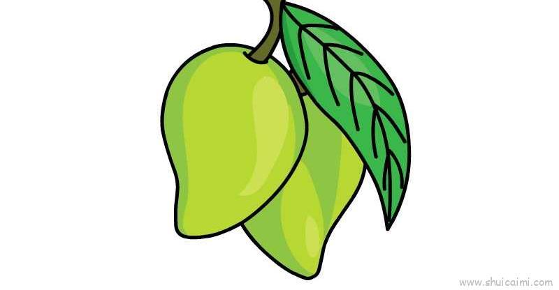 芒果儿童画怎么画 芒果简笔画顺序