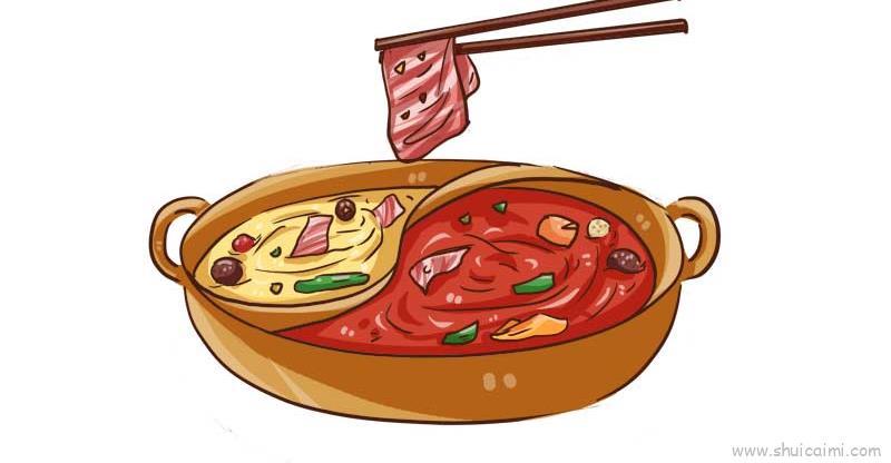 火锅儿童画怎么画 火锅简笔画简单
