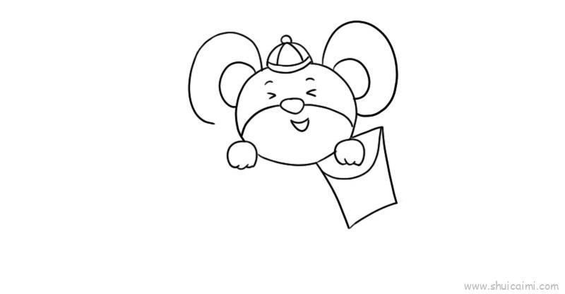 发财老鼠儿童画怎么画 发财老鼠简笔画图片大全