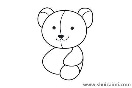 泰迪熊彩色儿童简笔画