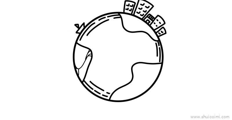 地球儿童画怎么画 地球简笔画画法