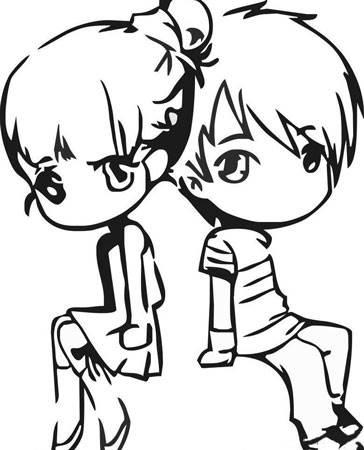 简笔画情侣 简笔画情侣小人