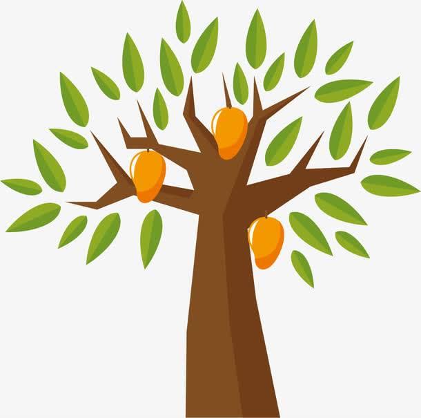 橘子树简笔画 橘子树简笔画图片带颜色