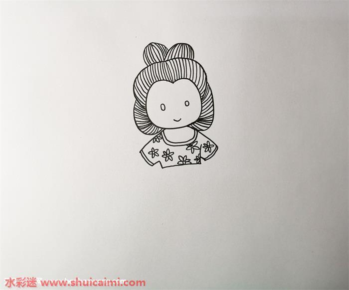 汉服怎么画 汉服简笔画漂亮卡通