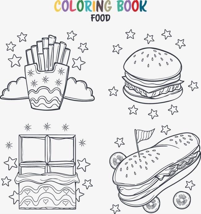 汉堡的简笔画图片大全 汉堡的简笔画简单又漂亮