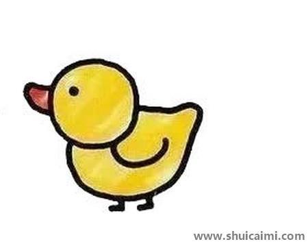 小黄鸭儿童简笔画