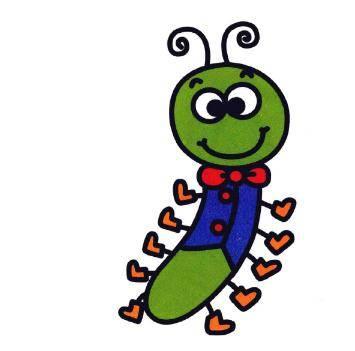 毛毛虫简笔画 毛毛虫简笔画带颜色