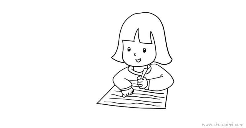 做题儿童画怎么画 做题简笔画顺序