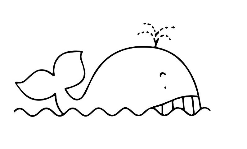 鲸鱼简笔画怎么画 鲸鱼简笔画图片大全