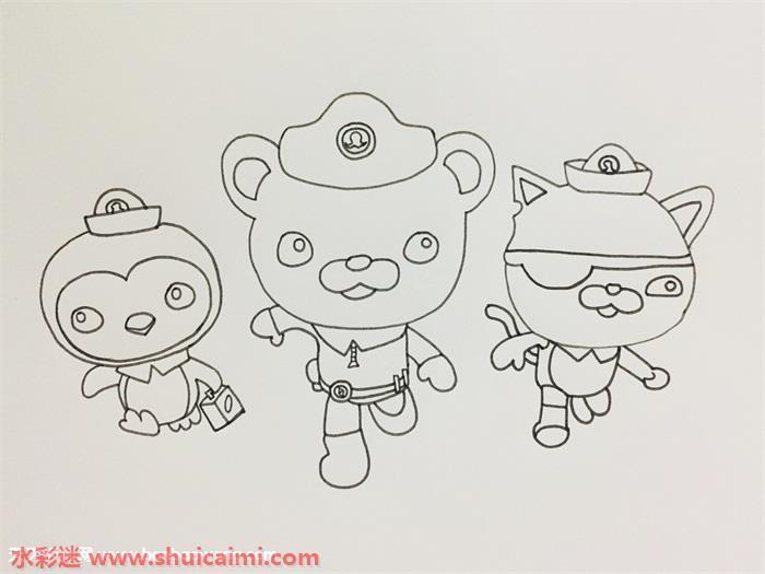 海底小纵队怎么画 海底小纵队简笔画简单好看