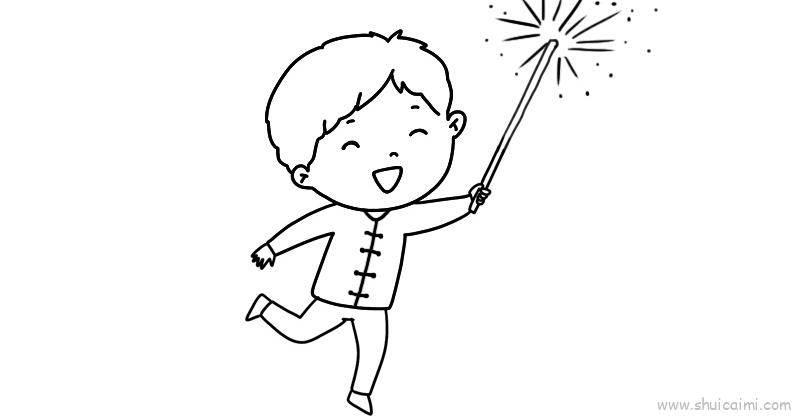 新年放烟花儿童画怎么画 新年放烟花儿童画怎么画的