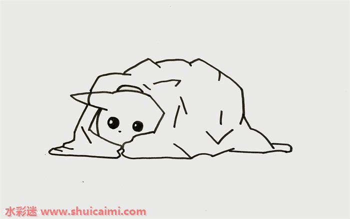 可爱的卡通动画皮卡丘尾巴简笔画步骤图