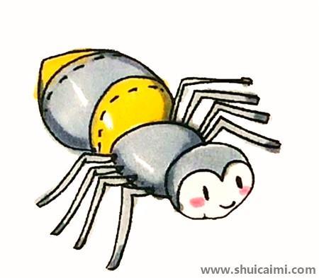 可爱蜘蛛儿童简笔画