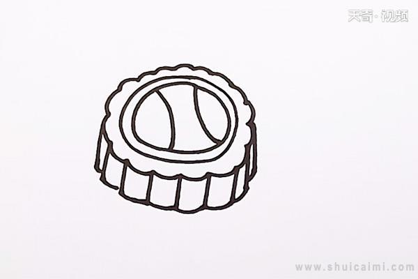 月饼简笔画怎么画 月饼简笔画步骤