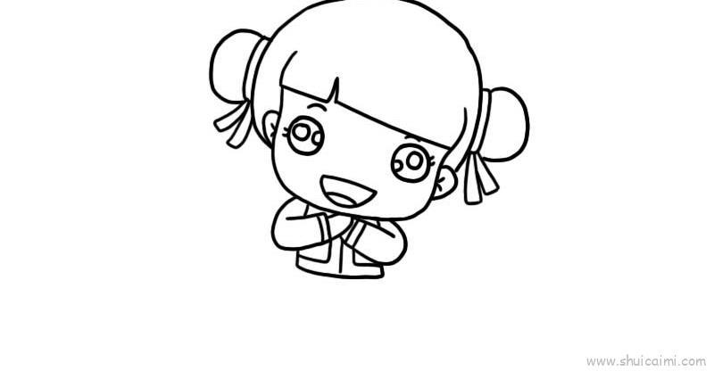 拜年儿童画怎么画 拜年简笔画画法