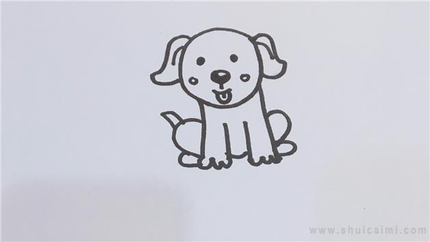 彩色小狗简笔画怎么画 彩色小狗简笔画图片