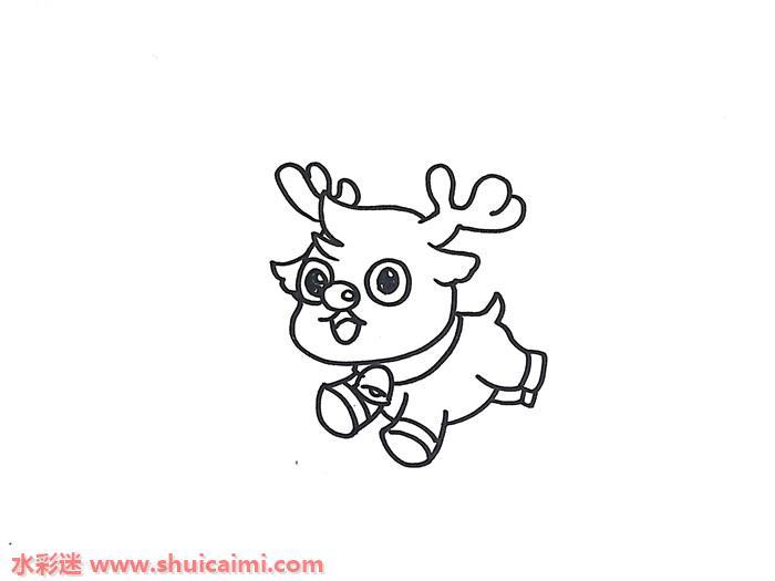 圣诞麋鹿怎么画 圣诞麋鹿简笔画图片大全带颜色