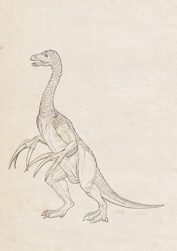 镰刀龙简笔画 如何画镰刀龙简笔画