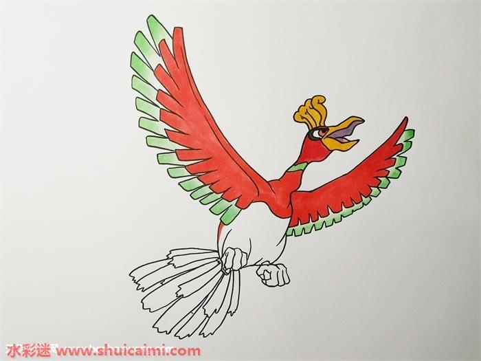 神奇宝贝凤王怎么画 神奇宝贝凤王简笔画图片大全