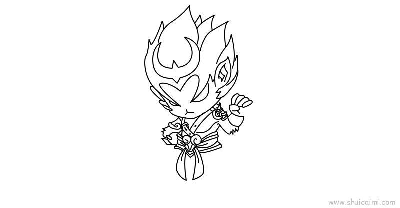 王者荣耀孙悟空儿童画怎么画 王者荣耀孙悟空简笔画步骤