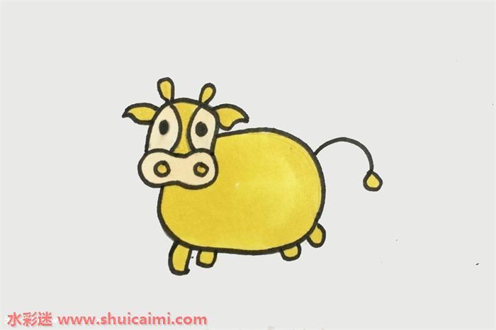 牛怎么画 牛简笔画步骤图