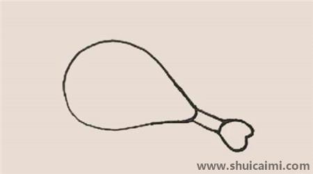 烤鸡腿儿童简笔画