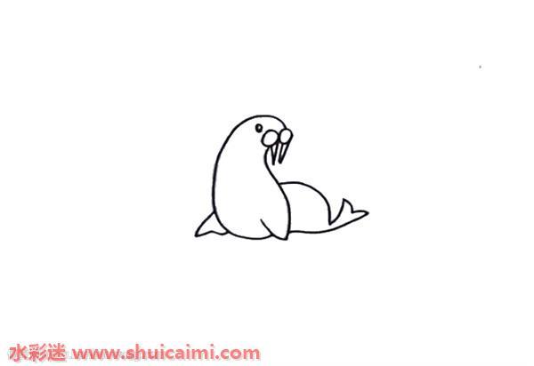 用数字画海豹怎么画 海豹简笔画步骤图