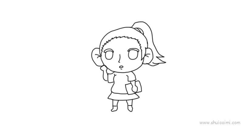 女孩儿童画怎么画 女孩简笔画顺序