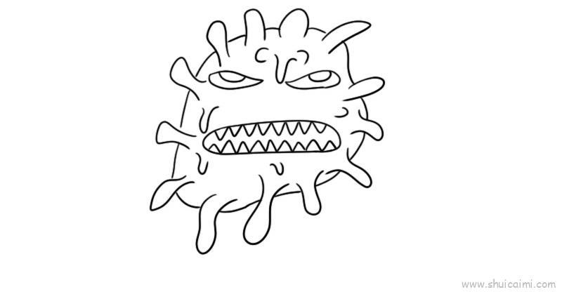 冠状病毒儿童画怎么画 冠状病毒简笔画简单又好看