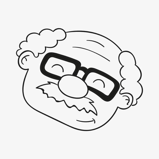 老人的简笔画图片大全 老人简笔画图片大全 人物
