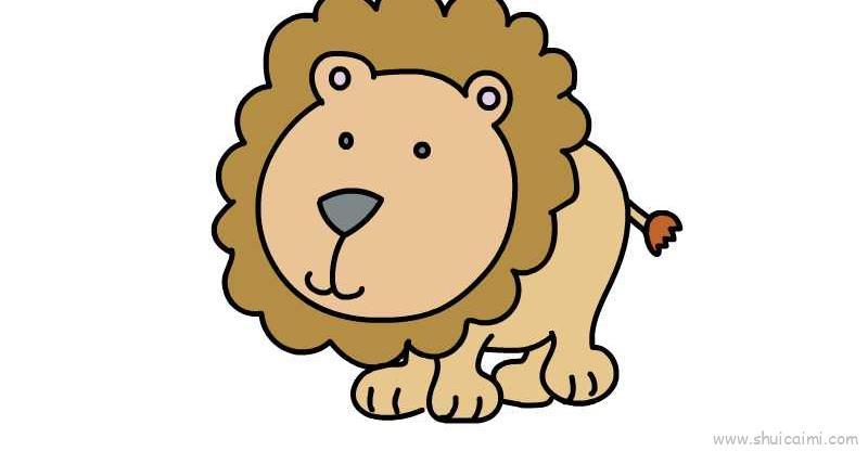 小狮子儿童画怎么画 小狮子简笔画图片