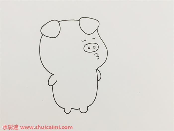 猪怎么画 猪简笔画图片带颜色